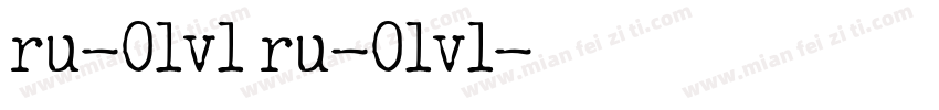 ru-01v1 ru-01v1字体转换